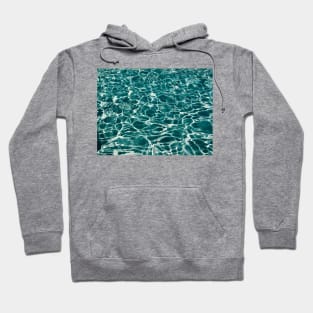 Blue Ocean Waves Pattern Hoodie